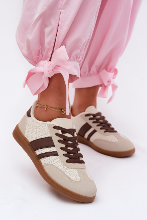 Sneakers tüüpi jalanõud Pealiste omad Koos punutisega pruunid värvi Selvelin