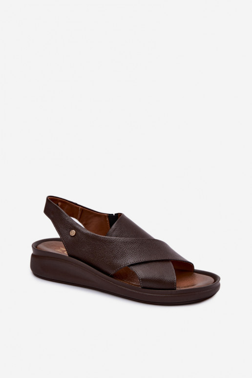 Zazoo 40392 naiste sandaled šokolaadi värviga