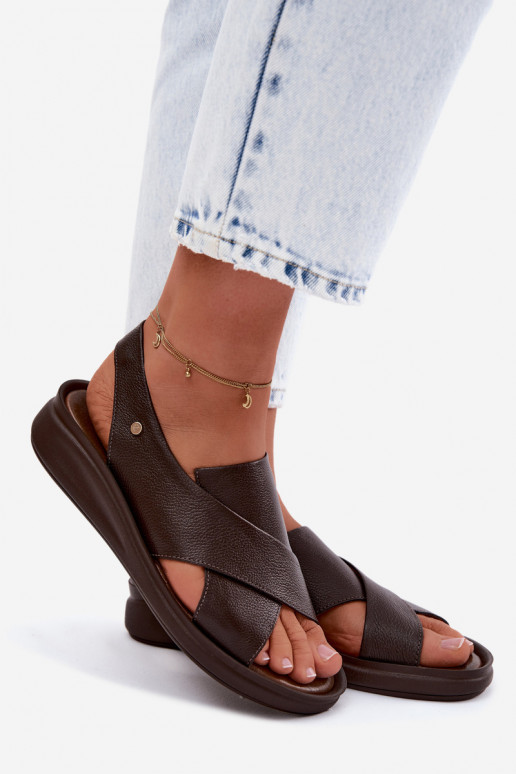 Zazoo 40392 Pealistesandaalid Pealiste omad Czekoladosissee