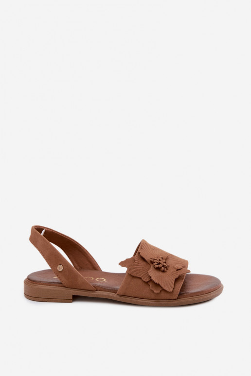 Pealhk Seemisnahast kingad laiade nööridega Koos Ornate Lill Zazoo 407471 pruunid värvi