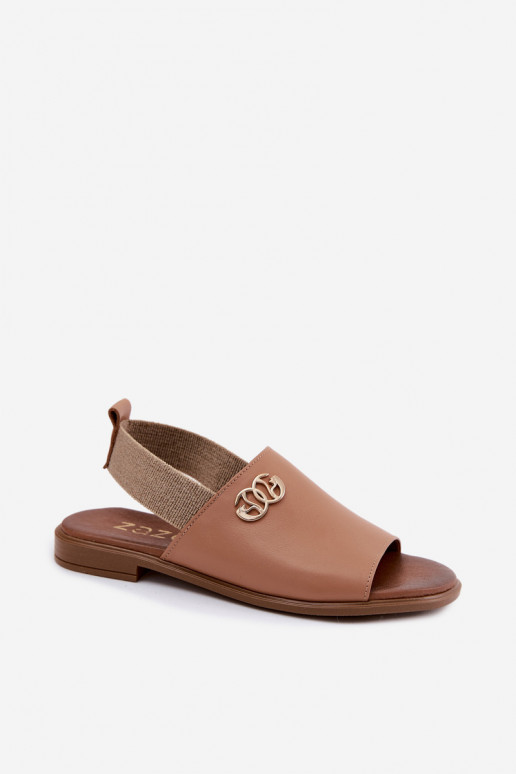 Pealistesandaalid Ze Kuldset värvim Detalem Zazoo 40473 pruunid värvi