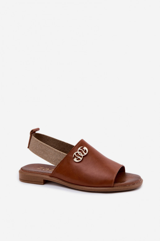 Pealistesandaalid Ze Kuldset värvim Detalem Zazoo 40473 pruunid värvi