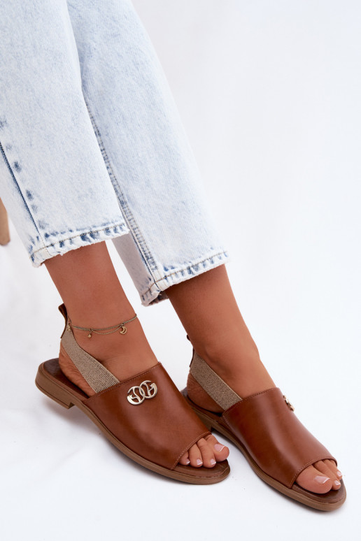 Pealistesandaalid Ze Kuldset värvim Detalem Zazoo 40473 pruunid värvi