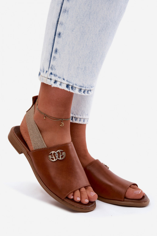 Pealistesandaalid Ze Kuldset värvim Detalem Zazoo 40473 pruunid värvi