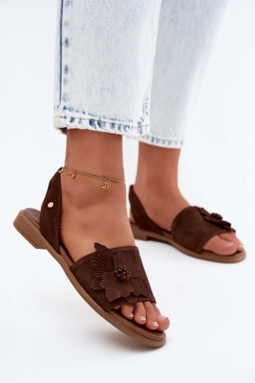 Pealhk Seemisnahast kingad laiade nööridega Koos Ornate Lill Zazoo 407471 Czekoladosissee