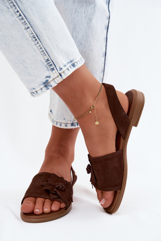 Pealhk Seemisnahast kingad laiade nööridega Koos Ornate Lill Zazoo 407471 Czekoladosissee