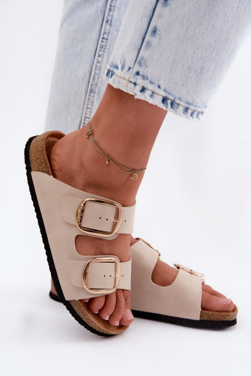 naiste plätud Korgitalla peal neetide ja pandlaga Lee Cooper LCIN-26-35-4454L beeži värvi