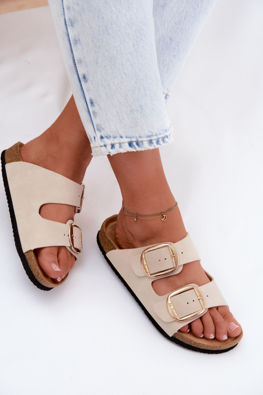 naiste plätud Korgitalla peal neetide ja pandlaga Lee Cooper LCIN-26-35-4454L beeži värvi