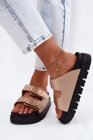 naiste plätud Platformie neetide ja pandlaga Lee Cooper LCIN-26-35-4462L Kuldset värvi 2