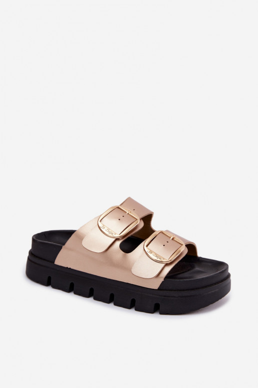 naiste plätud Platformie neetide ja pandlaga Lee Cooper LCIN-26-35-4462L Kuldset värvi