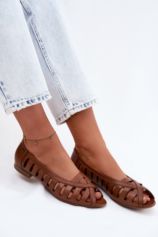 Pealhk Ažuursed baleriinad Sellel onciejka P7540-29 pruunid värvi