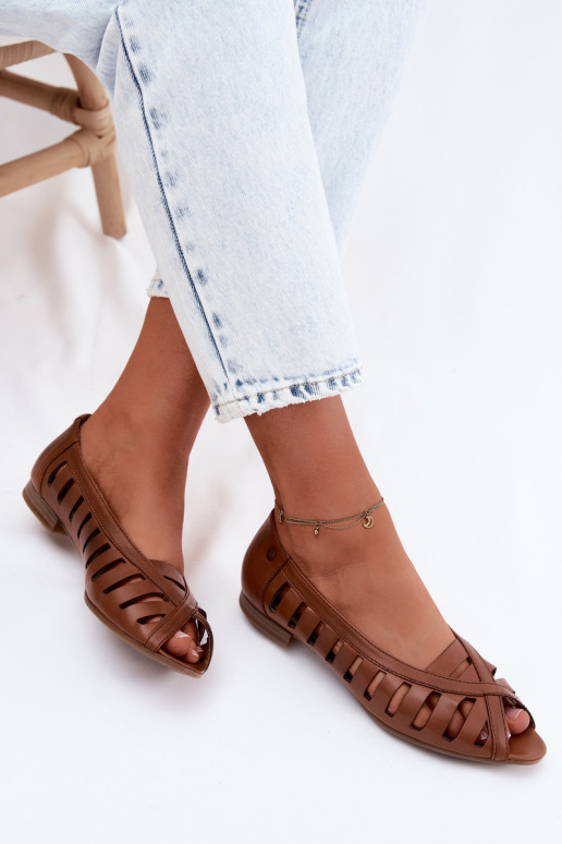 Pealhk Ažuursed baleriinad Sellel onciejka P7540-29 pruunid värvi