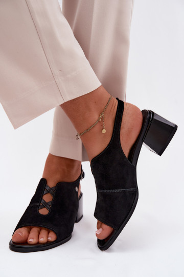 sandaalidPealturalnego seemisnakhsedu kõrge jämeda kontsaga Sellel onciejka K7521-01 msuud 2