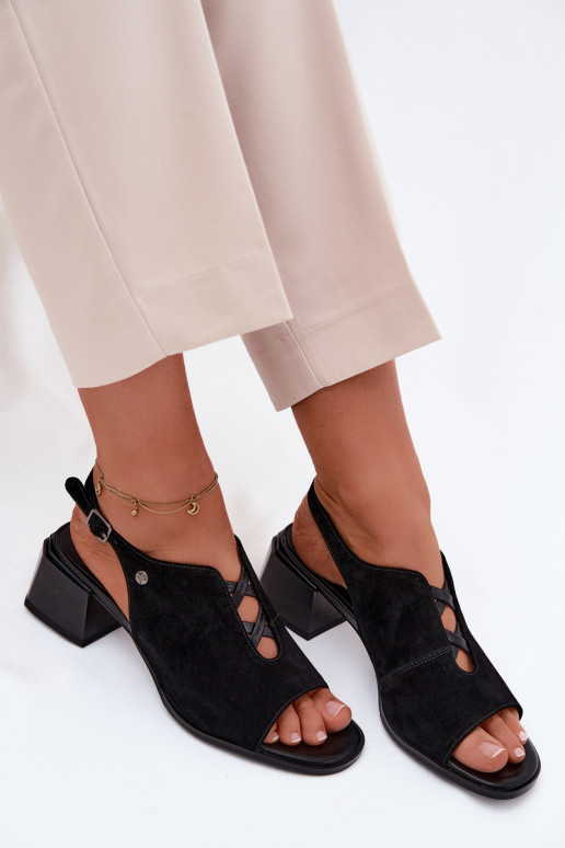 sandaalidPealturalnego seemisnakhsedu kõrge jämeda kontsaga Sellel onciejka K7521-01 msuud