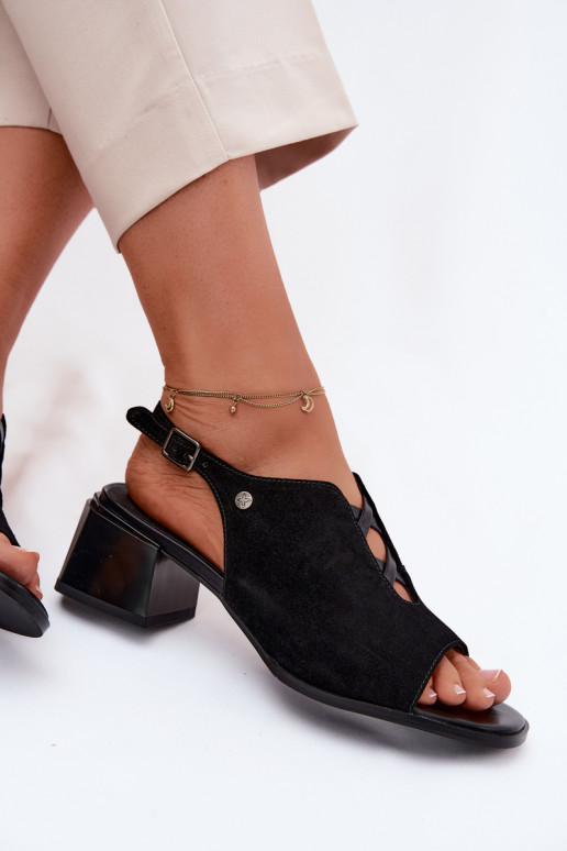 sandaalidPealturalnego seemisnakhsedu kõrge jämeda kontsaga Sellel onciejka K7521-01 msuud