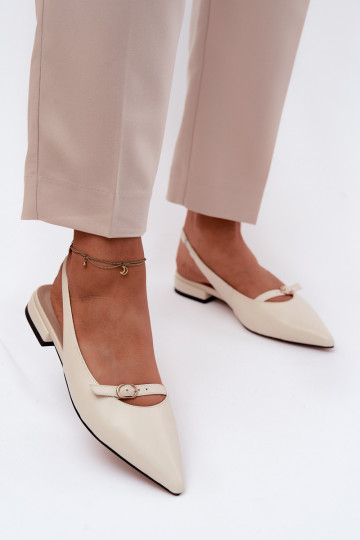 Pealistesandaalid laiade nööridega Sellel onciejka K7449-22 Elevandiluu värvi