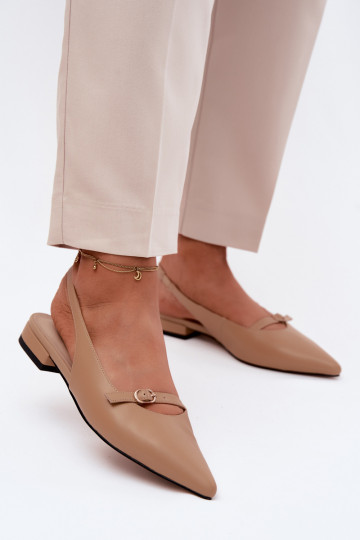 Pealistesandaalid laiade nööridega Sellel onciejka K7449-04 beeži värvi