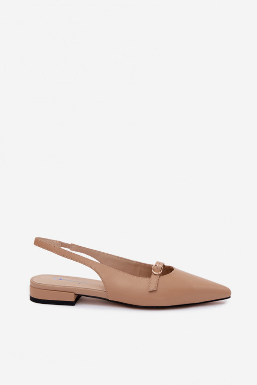 Pealistesandaalid laiade nööridega Sellel onciejka K7449-04 beeži värvi