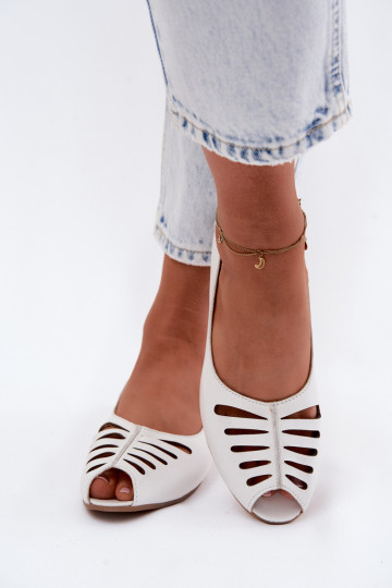 Ažuursed baleriinadPealturalnej Skóry Sellel onciejka P7541-11 valget värvi 2