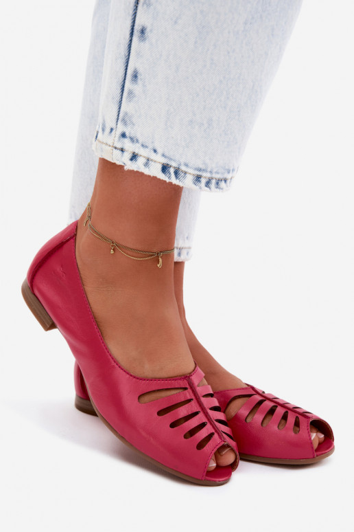 Ažuursed baleriinadPealturalnej Skóry Sellel onciejka P7541-15 tumeroosad värvi