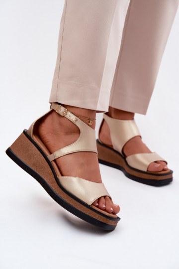 Pealhk Platvormiga sandaalid Sellel onciejka K7471-26 Kuldset värvi 2