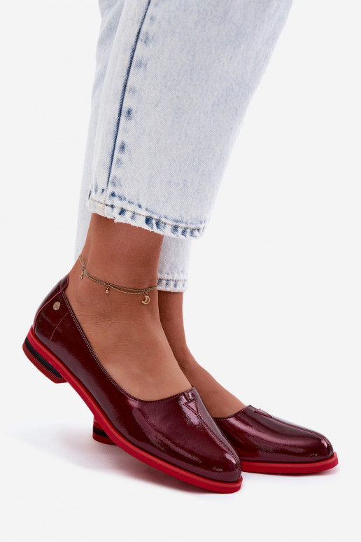 Pealhk Lakkbaleriinad Sellel onciejka K7463-23 bordoo-värvi