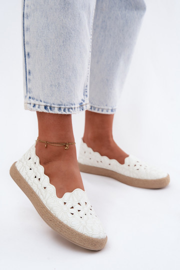 Espadrillid Ažuurne lilledega valget värvi Merivelle 2