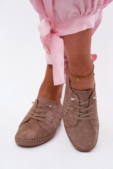 Ažuurne jalatsidPealturalnego seemisnakhsedu beeži värvi Flaria 2