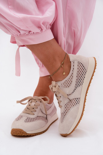 Ažuurne Sneakers tüüpi jalanõud Pealiste omad seemisnahast Elevandiluu värvi Gelina 2