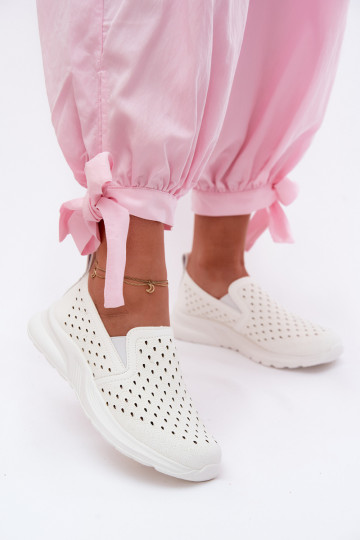 Slip-on Ažuurne jalatsid Pealiste omadImitacji Skóry valget värvi Geressa