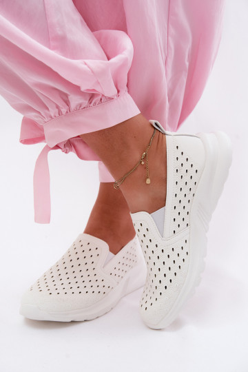 Slip-on Ažuurne jalatsid Pealiste omadImitacji Skóry valget värvi Geressa 2