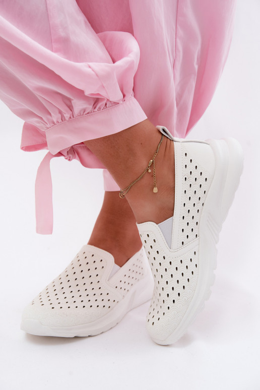 Slip-on Ažuurne jalatsid Pealiste omadImitacji Skóry valget värvi Geressa