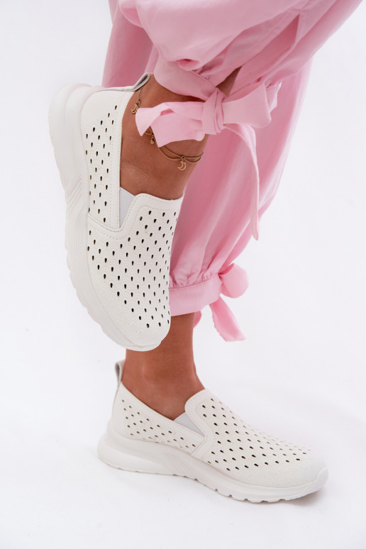 Slip-on Ažuurne jalatsid Pealiste omadImitacji Skóry valget värvi Geressa