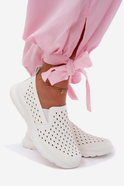 Slip-on Ažuurne jalatsid Pealiste omadImitacji Skóry valget värvi Geressa