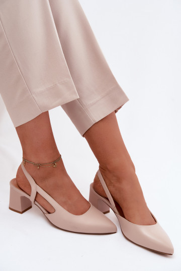 Pealistesandaalid kõrge jämeda kontsaga Sergio Leone SK472 Kremosissey tumeroosad värvi