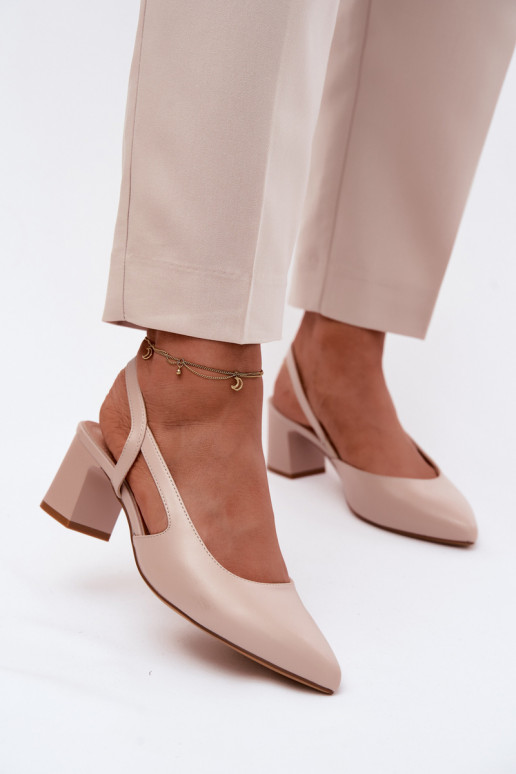 Pealistesandaalid kõrge jämeda kontsaga Sergio Leone SK472 Kremosissey tumeroosad värvi