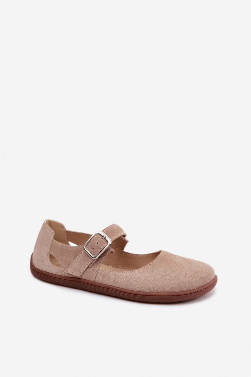 Tehisnahk ballerinad rihmadega liivakarva Zazoo N1319