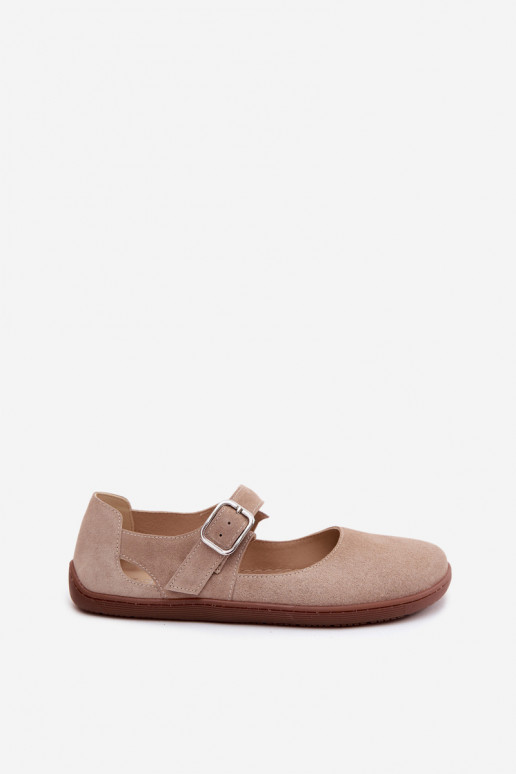 Tehisnahk ballerinad rihmadega liivakarva Zazoo N1319