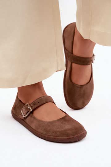 Barefoot ballerinad kunstnahast pruuni värvuses Zazoo 316