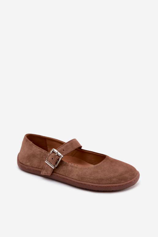 Barefoot ballerinad kunstnahast pruuni värvuses Zazoo 316