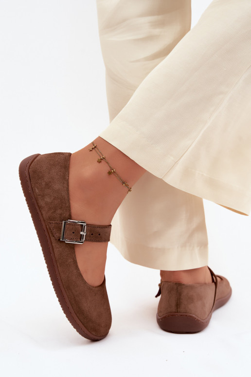 Baleriinad BarefootPealturalnego seemisnakhsedu Zazoo 316 pruunid värvi