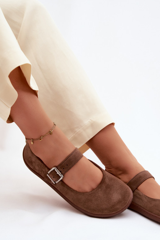 Barefoot ballerinad kunstnahast pruuni värvuses Zazoo 316