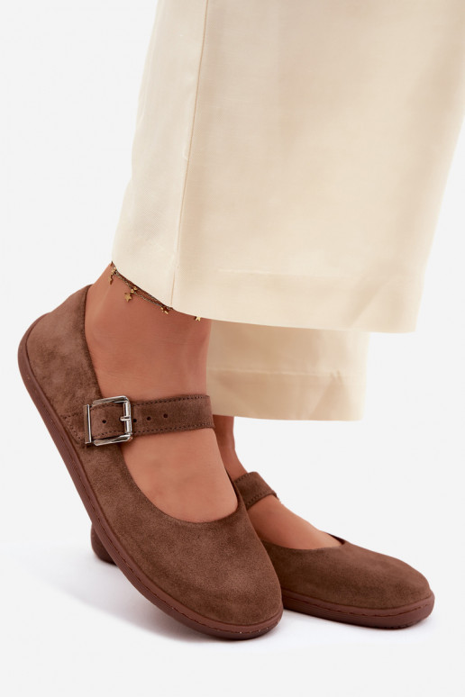 Baleriinad BarefootPealturalnego seemisnakhsedu Zazoo 316 pruunid värvi