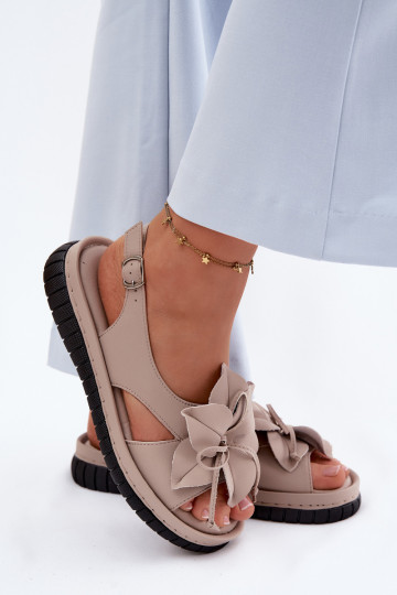 Pealistesandaalid Pealiste omad Koos Ornate lilledegaem Vinceza 66917 beeži värvi