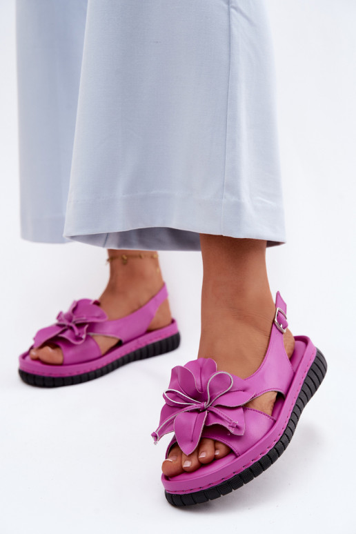 Pealistesandaalid Pealiste omad Koos Ornate lilledegaem Vinceza 66917 tumeroosad värvi