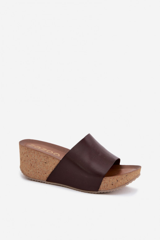 Zazoo 40291 Plätud naturaalsest nahast Pealiste omad Peal Korkosisseym Koturnie Czekoladosissee