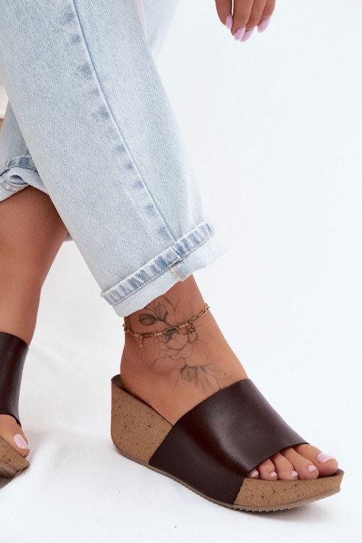 Zazoo 40291 Plätud naturaalsest nahast Pealiste omad Peal Korkosisseym Koturnie Czekoladosissee