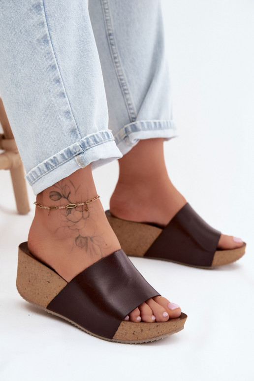 Zazoo 40291 Plätud naturaalsest nahast Pealiste omad Peal Korkosisseym Koturnie Czekoladosissee