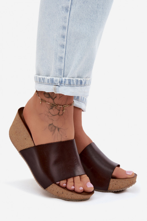 Zazoo 40291 Plätud naturaalsest nahast Pealiste omad Peal Korkosisseym Koturnie Czekoladosissee