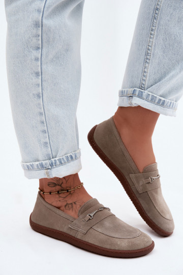 Kaputsiinovärvi kunstsuede mokasiinid Barefoot Zazoo 322 2